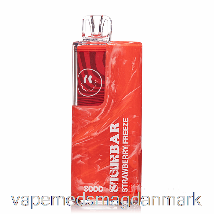 Vape Væske Sukkerbar Sb8000 0% Nul Nikotin Engangs Jordbærfrys